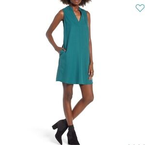 LUSH Taylor Sleeveless Shift Dress color "Green Bug" size M brand new with Tag